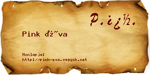 Pink Éva névjegykártya